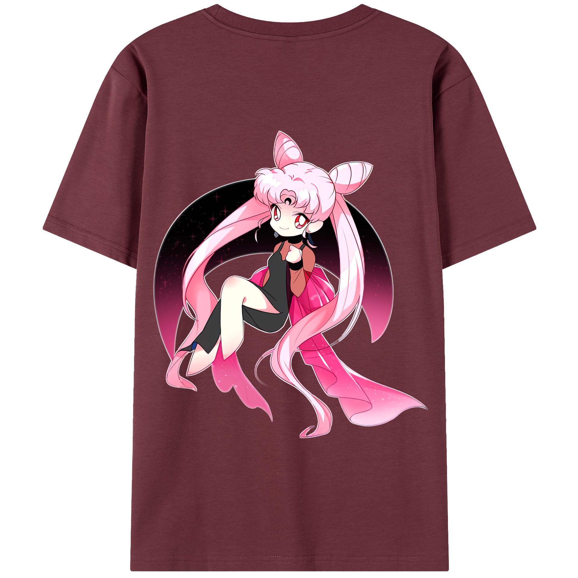 （画像用） 美少女戦士セーラームーン ちびうさ Sailor Moon Chibiusa Tsukino Usagi Small Lady Serenity 綿100％半袖Tシャツ（背面プリント）